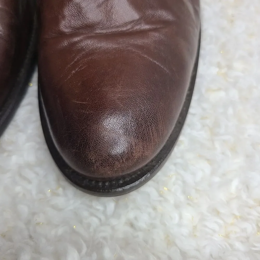 Mally‎ Brown Leather Ankle Boots sz 40